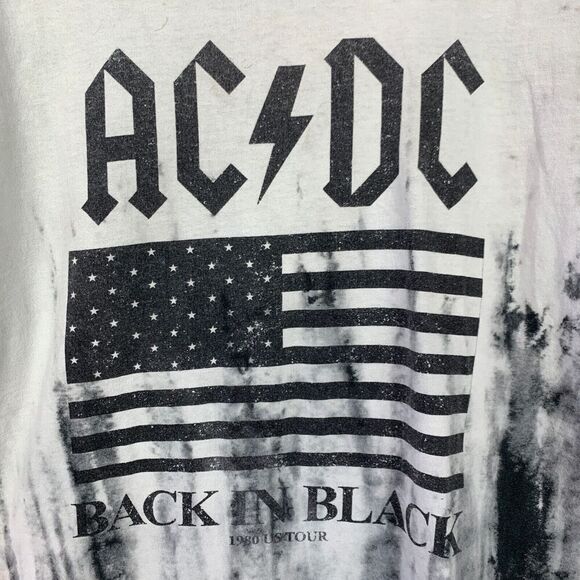 2017 ACDC Perryscope Graphic White Gray Black Tie Dye T-Shirt Large - Picture 2 of 6